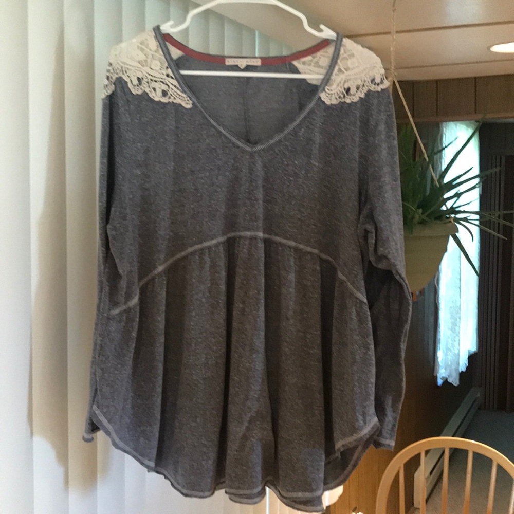 Light blue baby doll top sz 2x